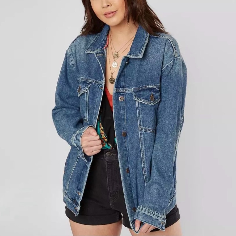 Free People Classic Blue Jean Jacket